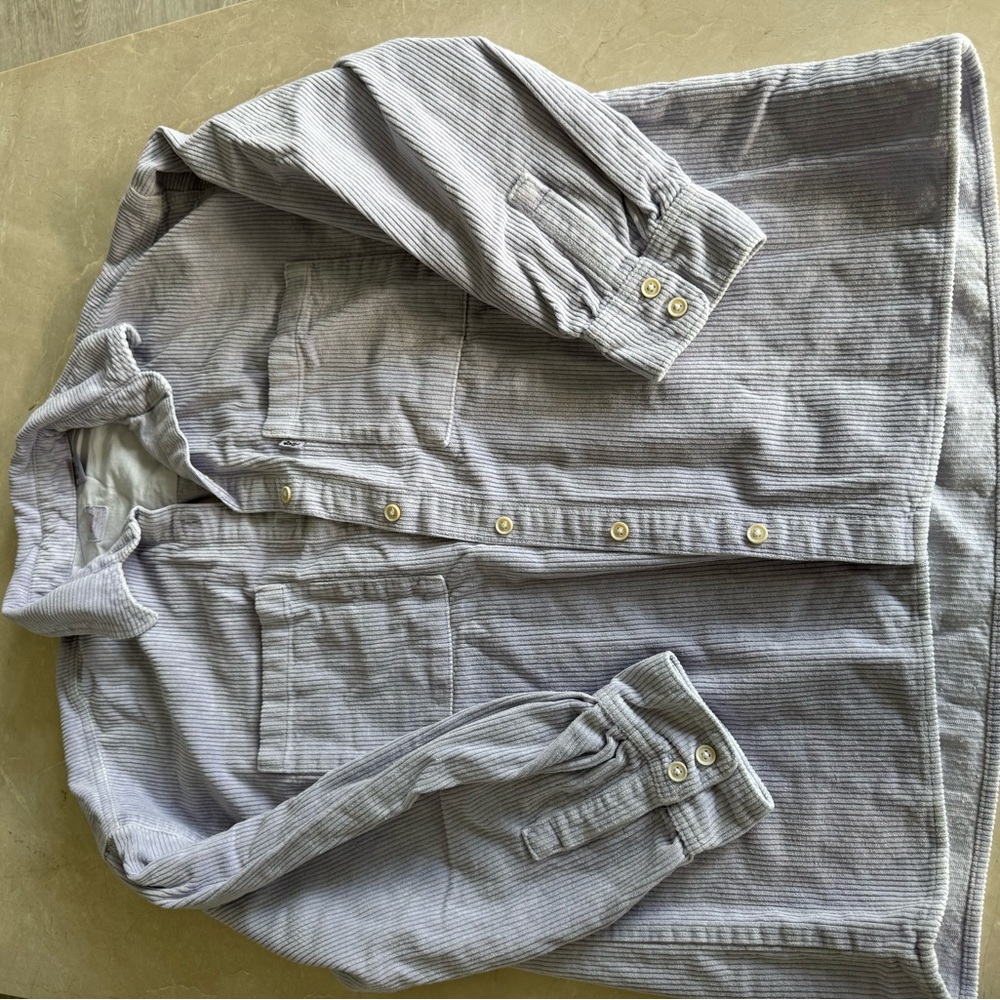 Levi's Women Lilac Purple Corduroy Button up Shirt Jacket. Large.